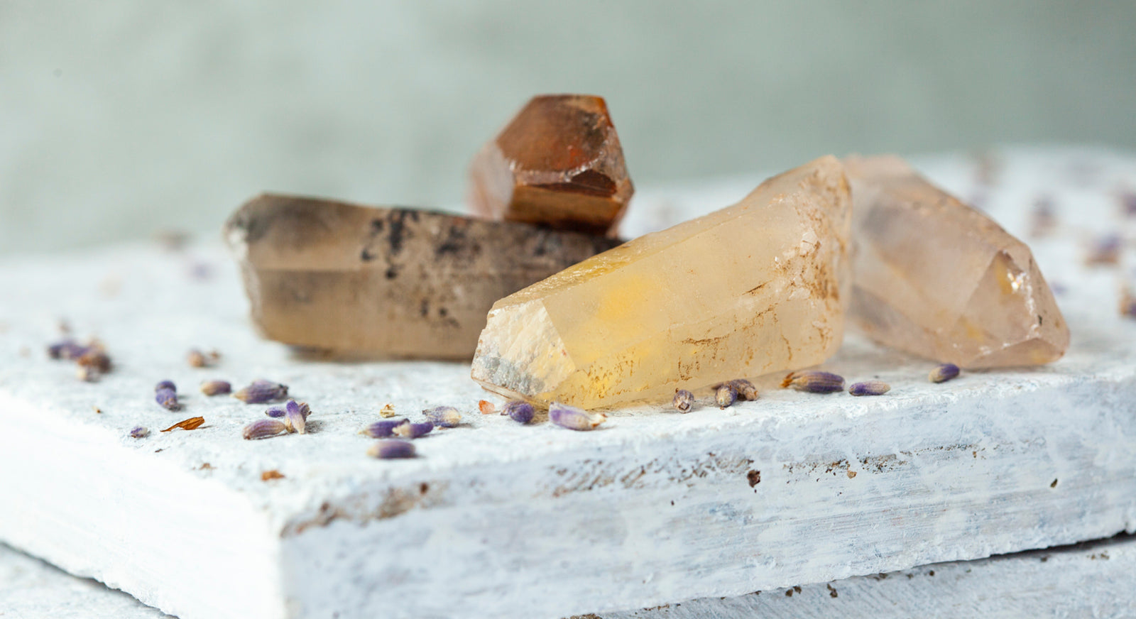 Laser Quartz Wand with Hematite 