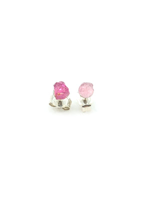 Pink Tourmaline Sterling Silver Earring
