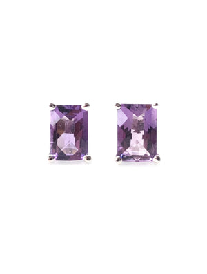 OM. OM.Theplacement. OM THE PLACEMENT. Healing Amethyst 925 Sterling Silver Rhodium Plated Purple Earring.  We all as a whole, love everything love everyone means to love yourself.