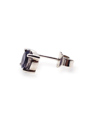 Healing Iolite 925 Sterling Silver Purple Earring.  