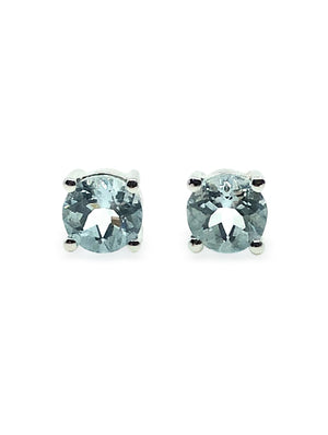 OM.Theplacement 1.46 Carat Aquamarine 925 Sterling Silver Rhodium Plated Earring