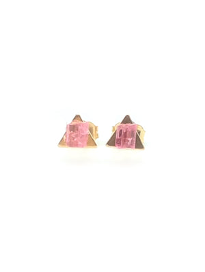 Pink Tourmaline Earring