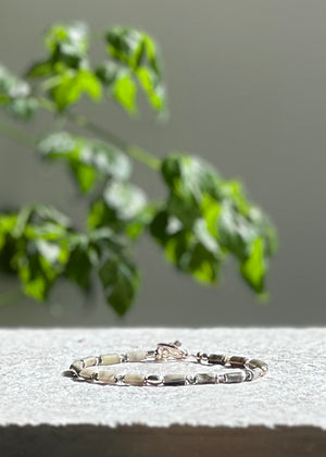 Multi-Grey Stone & Moonstone Bracelet