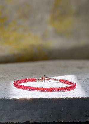 Garnet Thread Bracelet